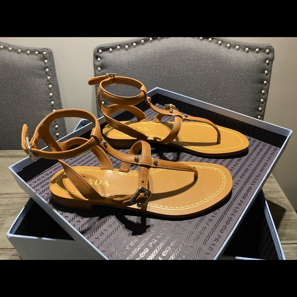 Authentic Prada brown gladiator sandals - Picture 2 of 6
